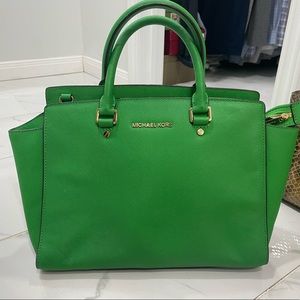 Michael Kors Saffanio leather bag.